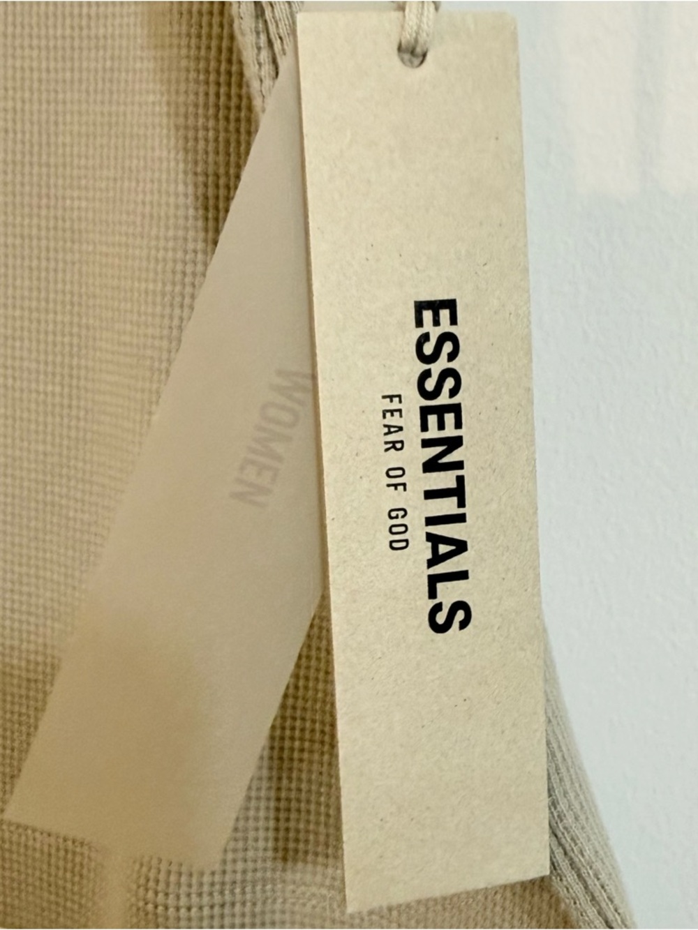 Fear of God Essentials Women’s Waffle Knit Tank Top Seal Logo Patch Size Med NWT - Picture 8 of 10